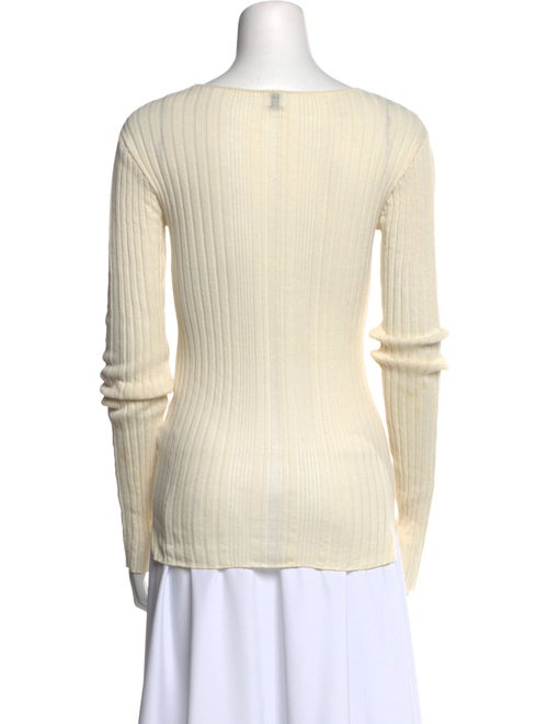 TOTEME Bateau Neckline Long Sleeve Top