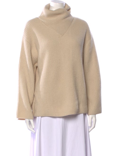 TOTEME Wrap-Neck Knit Wool Sweater