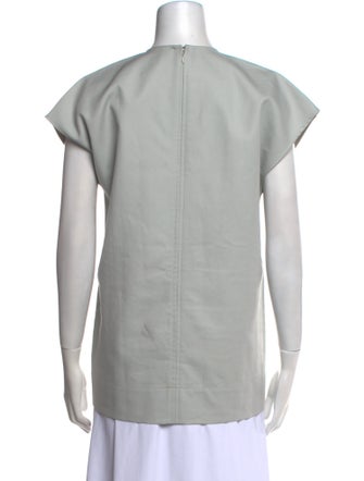 TOTEME Crew Neck Short Sleeve Blouse