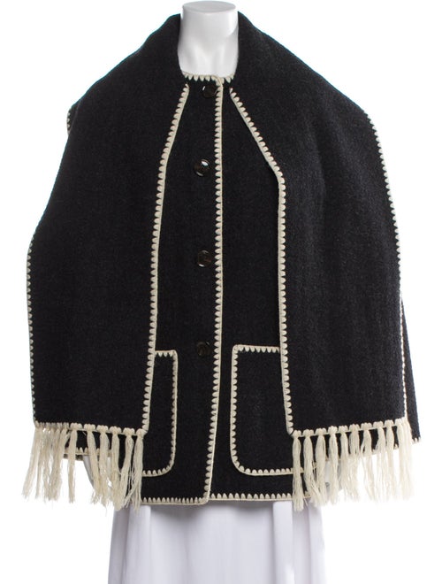 TOTEME Embroidered Scarf Jacket Wool Jacket