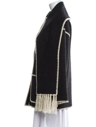 TOTEME Embroidered Scarf Jacket Wool Jacket
