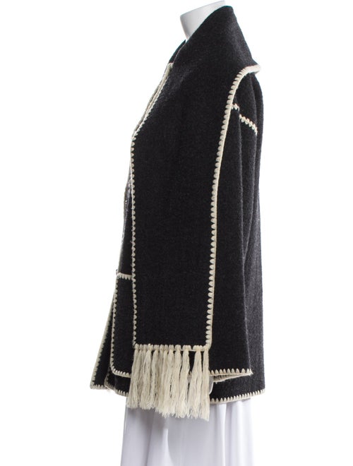 TOTEME Embroidered Scarf Jacket Wool Jacket