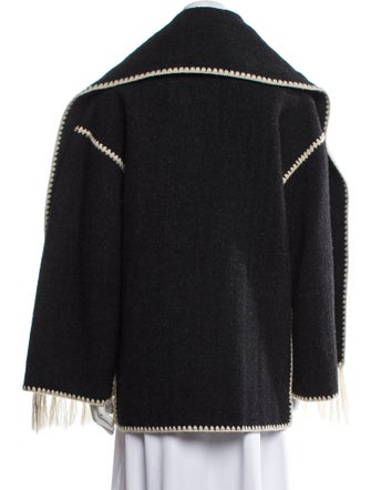 TOTEME Embroidered Scarf Jacket Wool Jacket