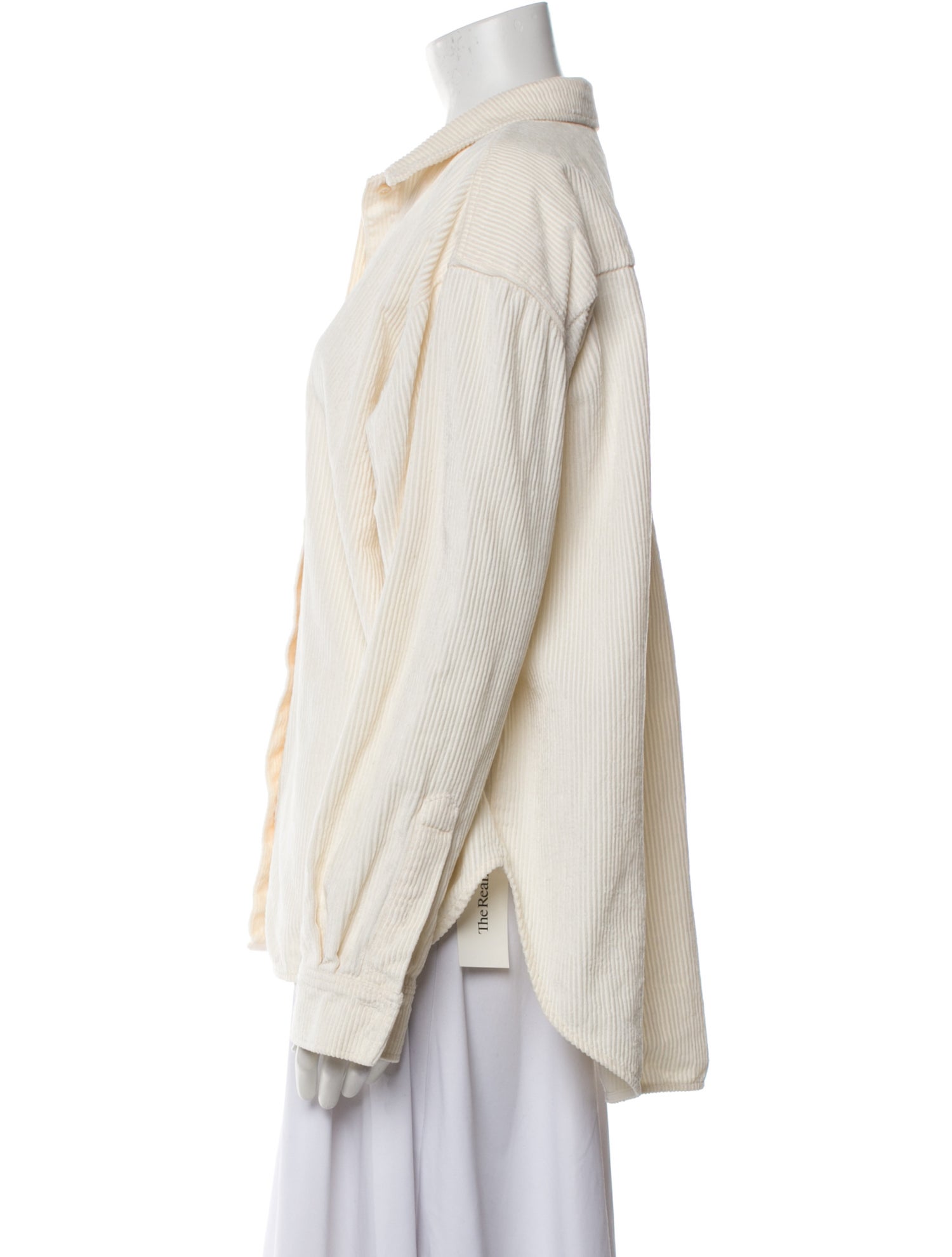 TOTEME Corduroy Striped Button-Up Top