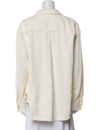 TOTEME Corduroy Striped Button-Up Top