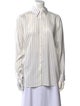 TOTEME 2025 Classic Stripe 'Oyster' Button-Up Top