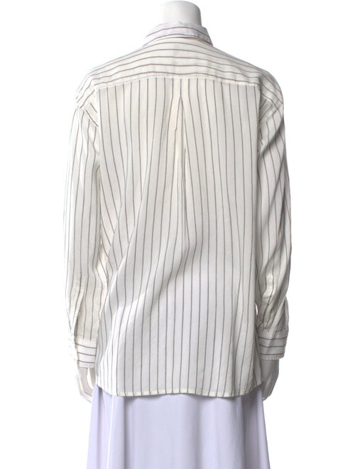 TOTEME 2025 Classic Stripe 'Oyster' Button-Up Top