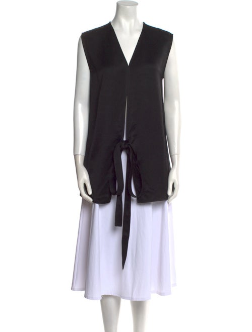 TOTEME Twisted Satin V-Neck Tunic