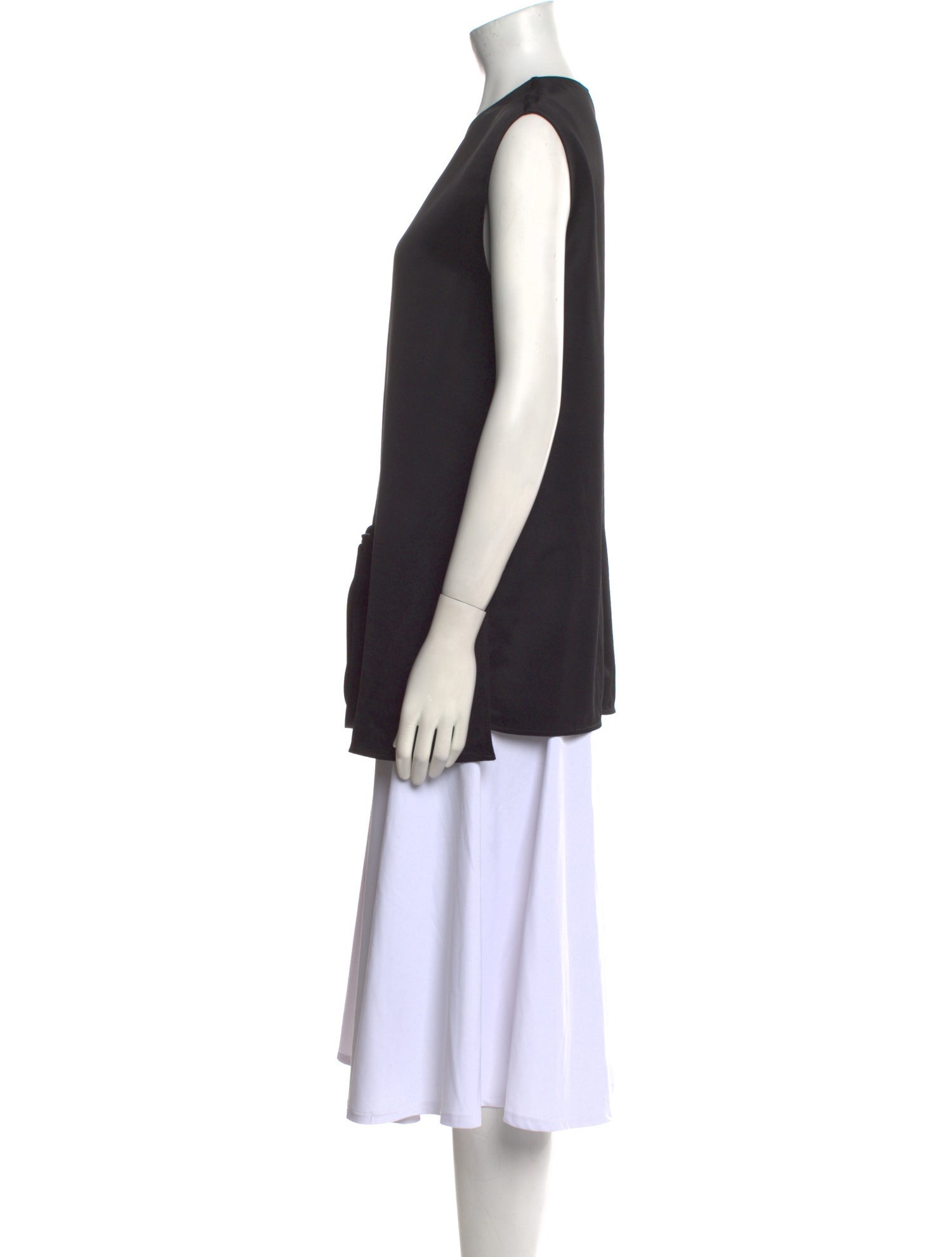 TOTEME Twisted Satin V-Neck Tunic