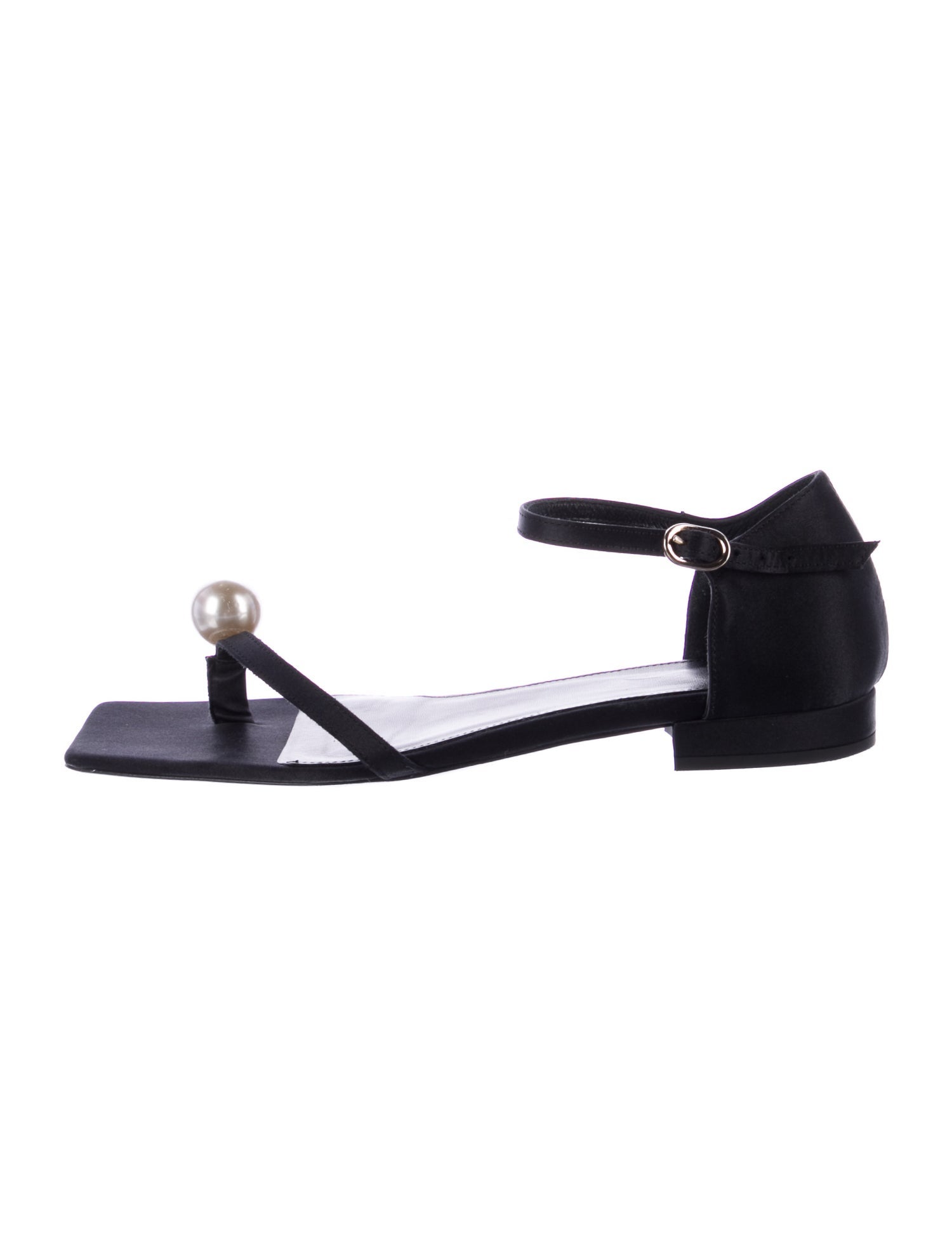 TOTEME Satin Beaded Accents Sandals