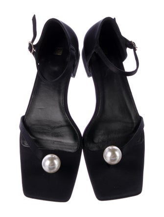 TOTEME Satin Beaded Accents Sandals
