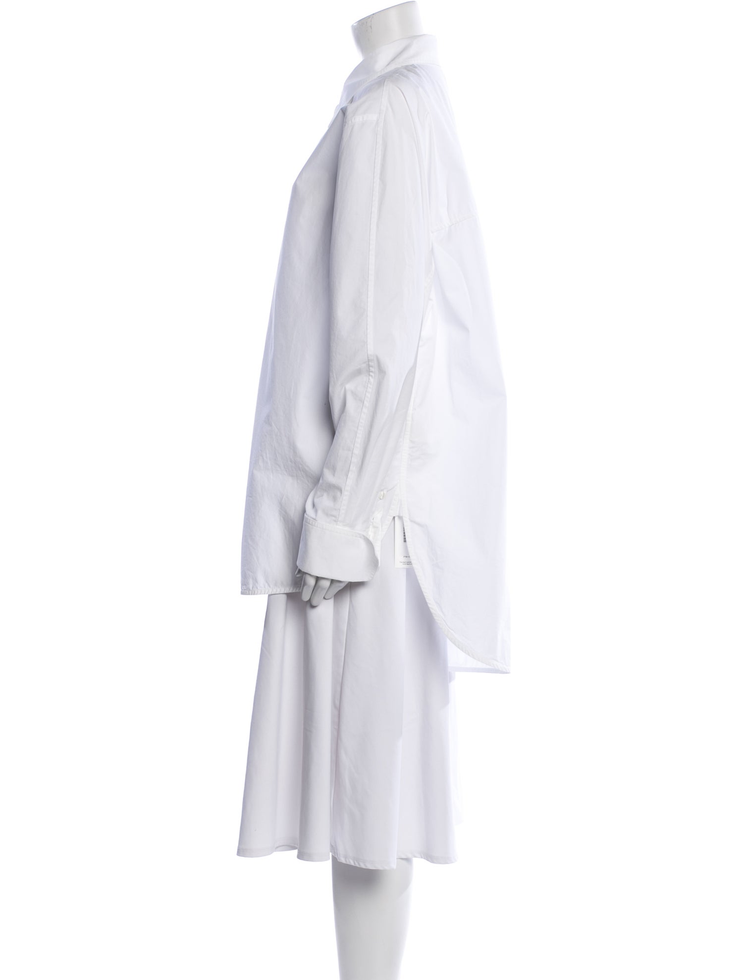 TOTEME Double-Cuff Tuxedo Long Sleeve Button-Up Top