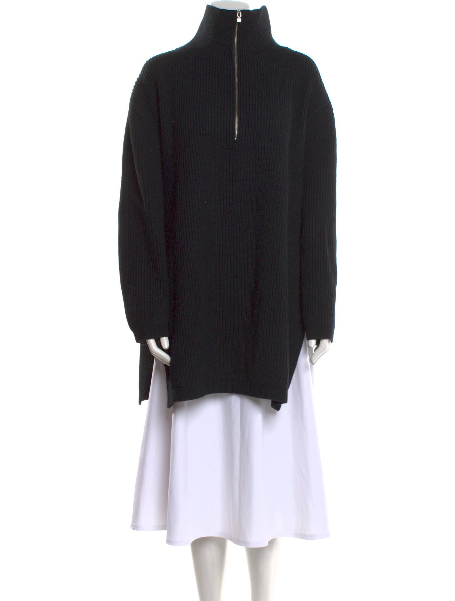 TOTEME Fisherman Zip Wool Sweater