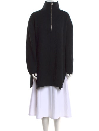 TOTEME Fisherman Zip Wool Sweater