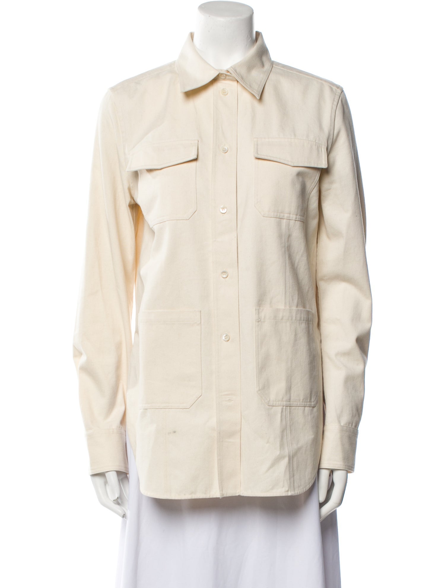 TOTEME Long Sleeve Button-Up Top