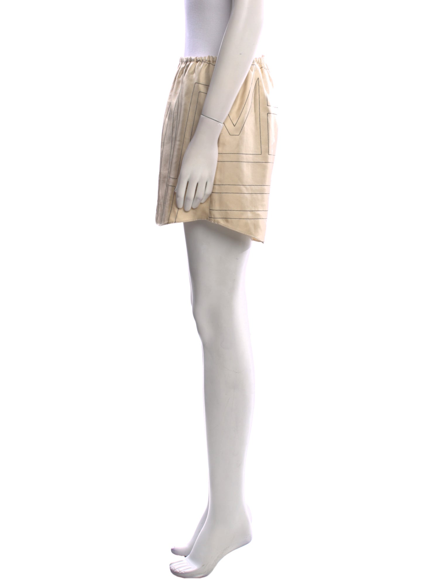TOTEME Monogram Silk PJ Shorts Mini Shorts