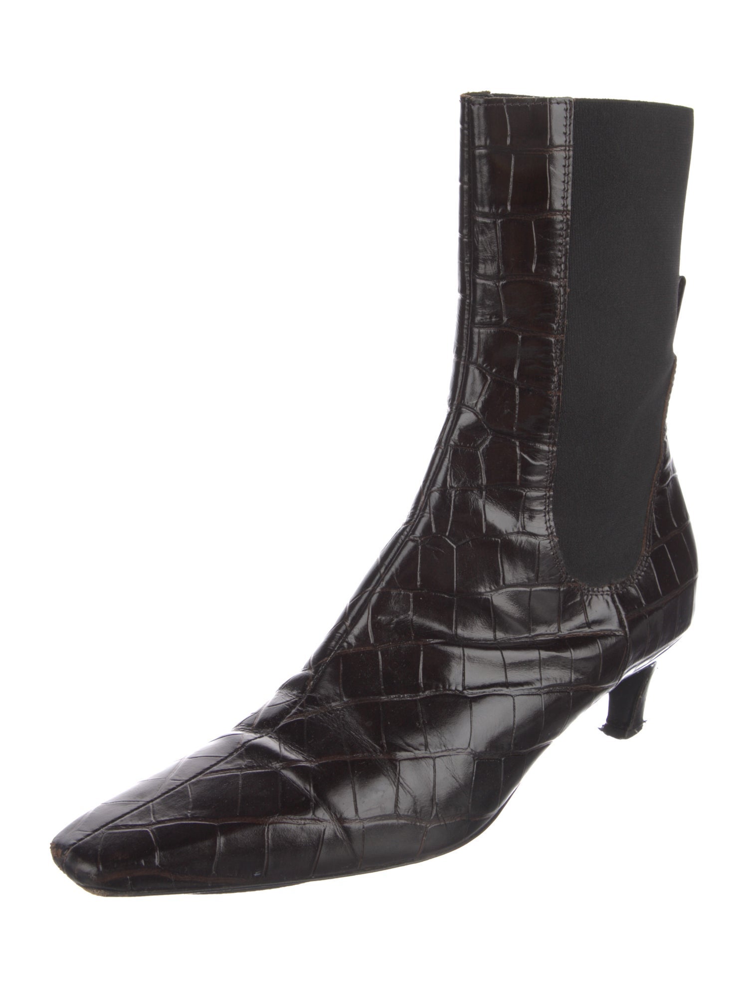 TOTEME Embossed Leather Chelsea Boots