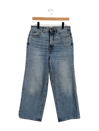 TOTEME Flare Fit Denim Wide Leg Jeans