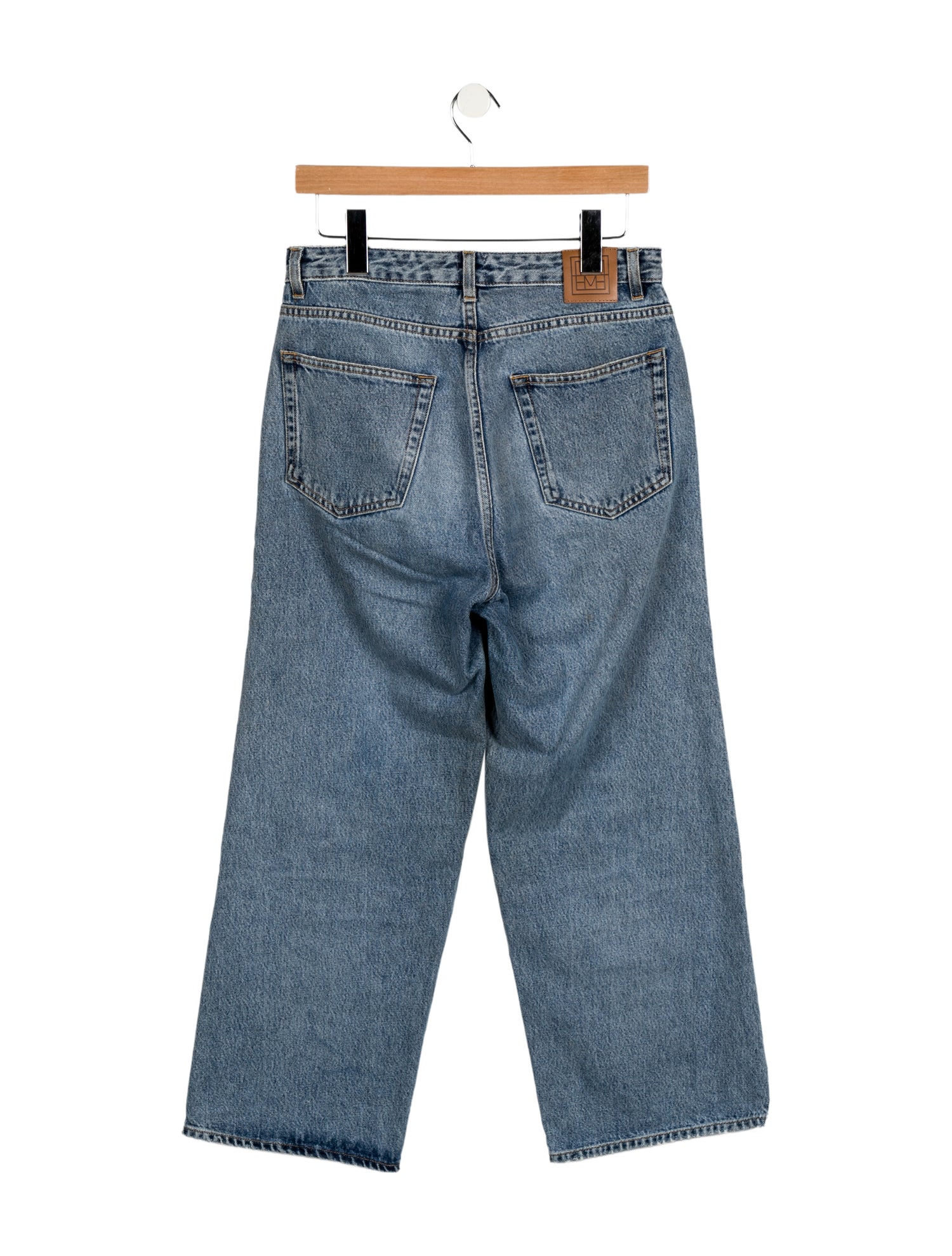 TOTEME Flare Fit Denim Wide Leg Jeans