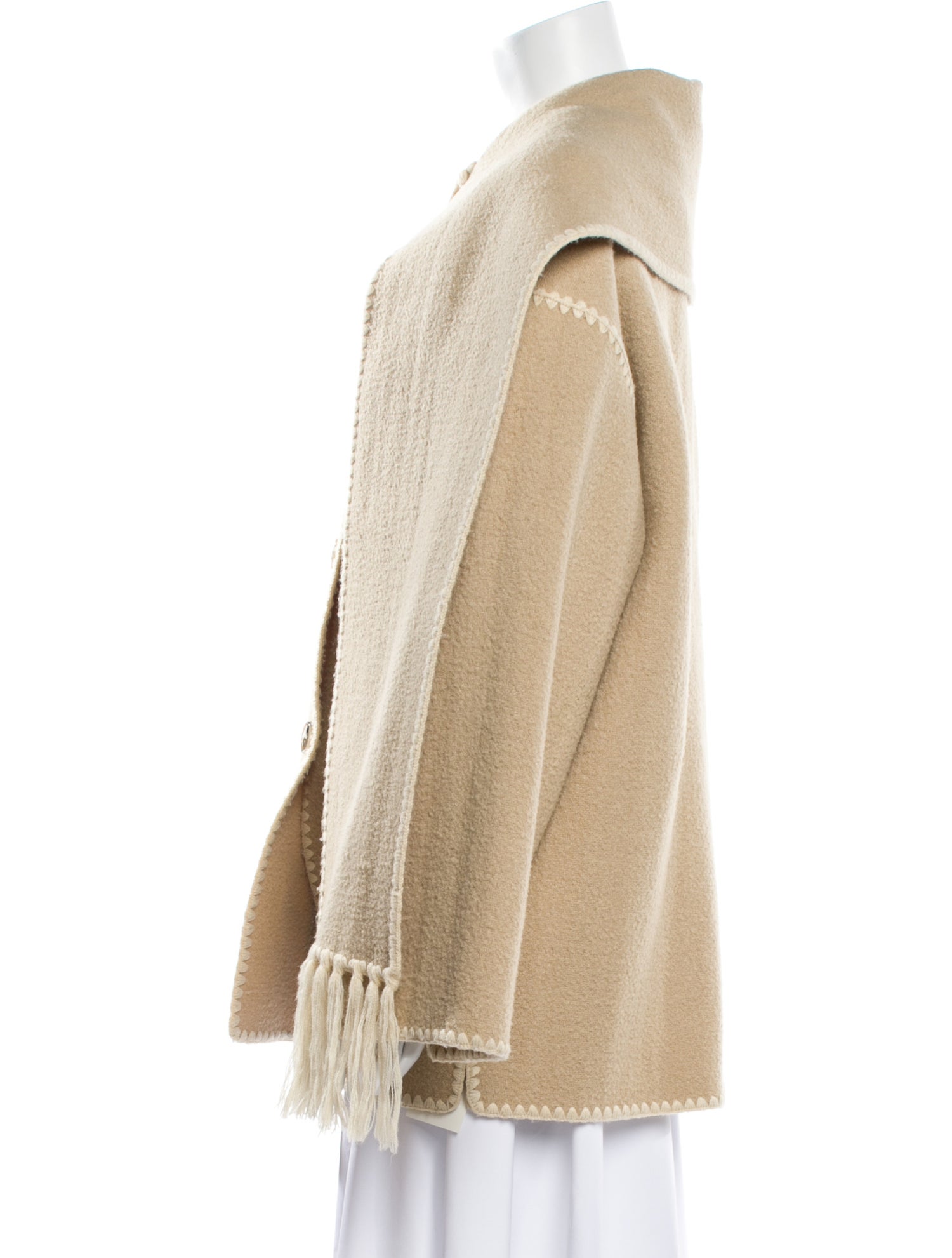 TOTEME Embroidery Scarf Jacket Wool Cape