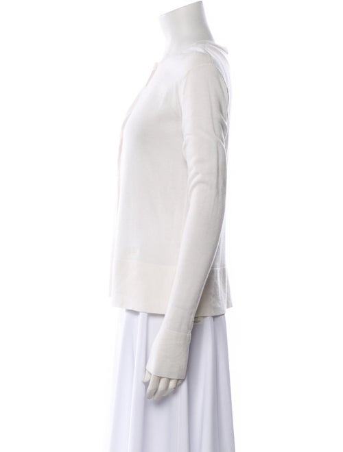 TOTEME Fine Knit Cardigan Crew Neck Sweater