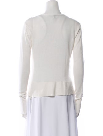 TOTEME Fine Knit Cardigan Crew Neck Sweater