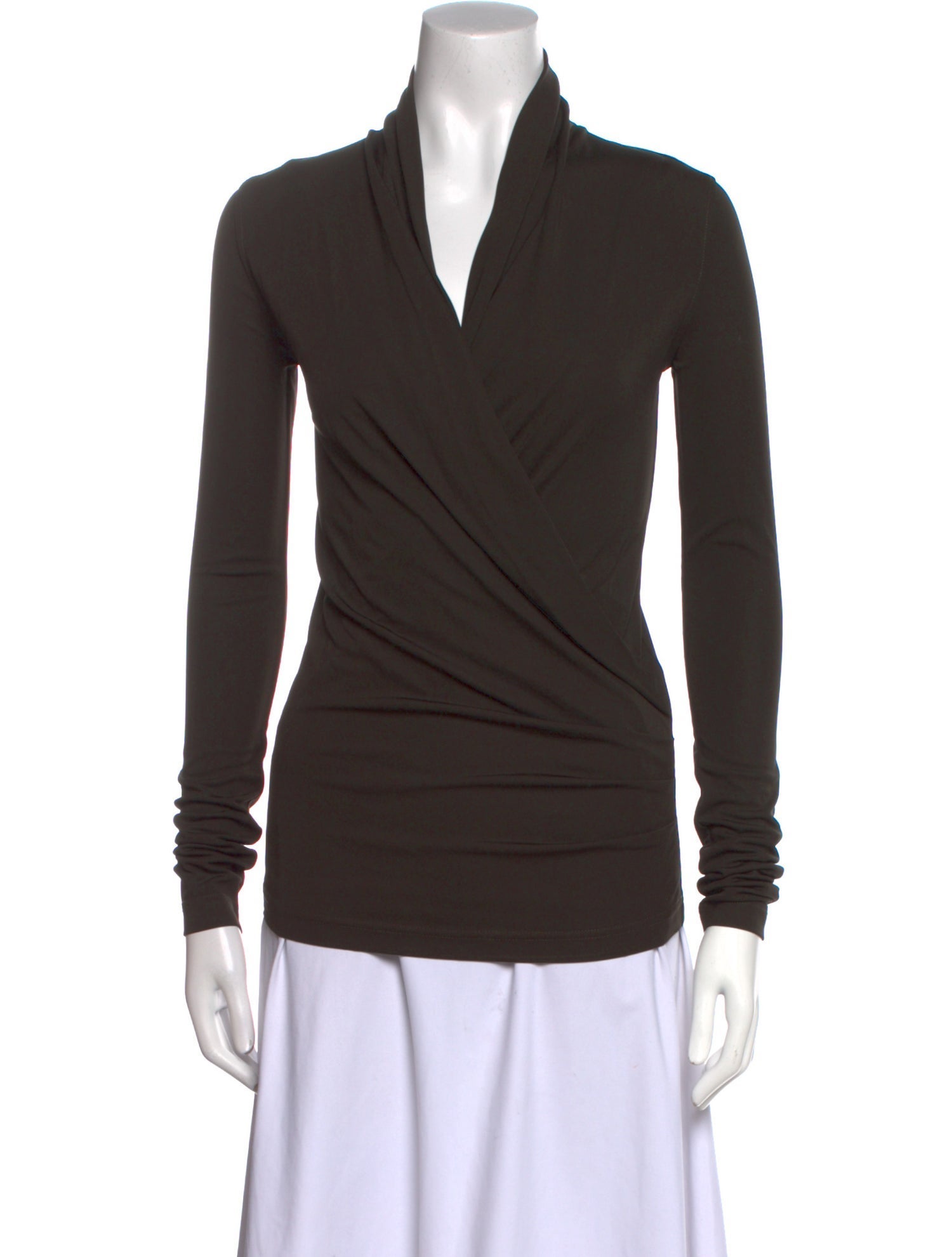 TOTEME Overlapped Jersey V-Neck Top