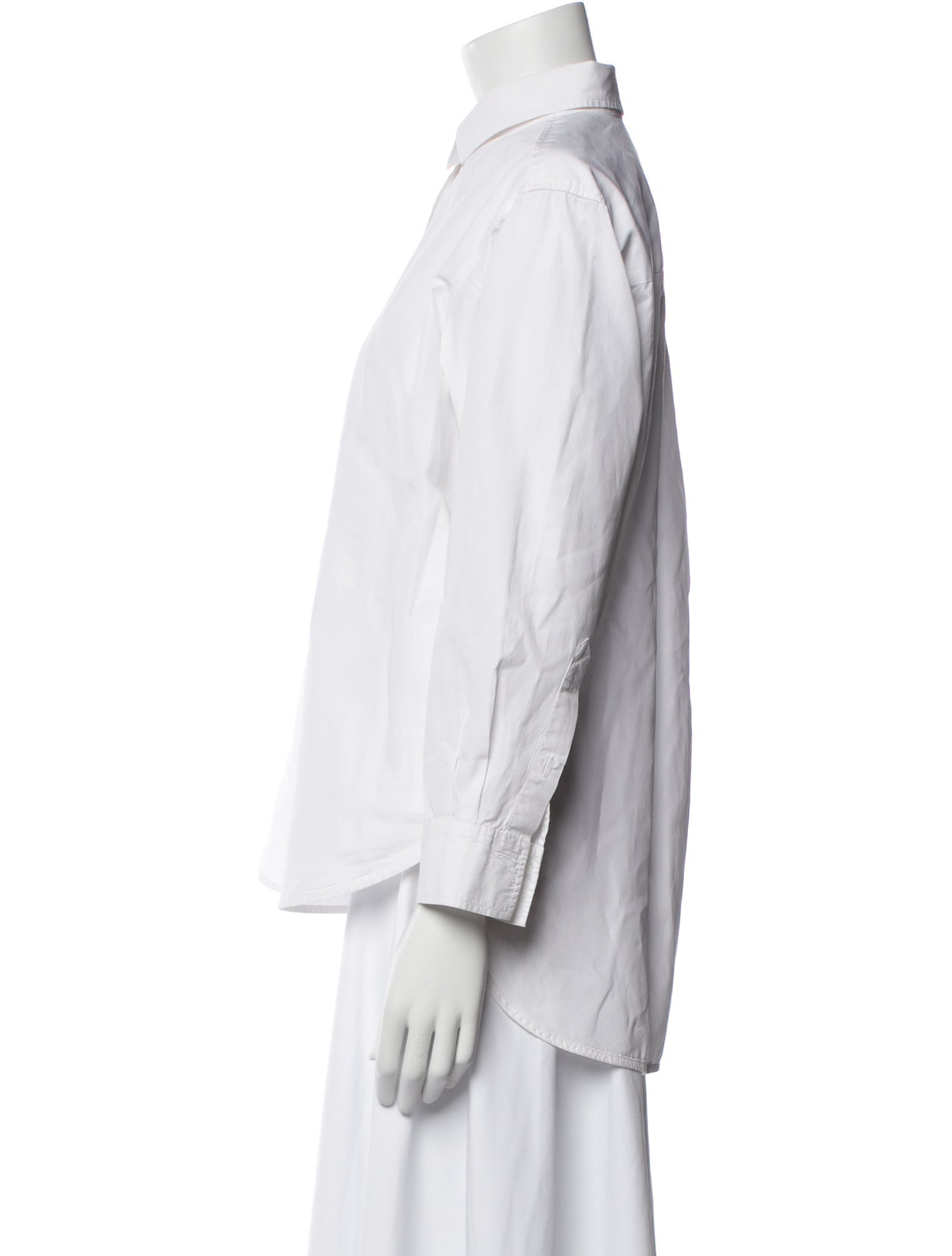 TOTEME Signature Cotton Shirt Long Sleeve Button-Up Top