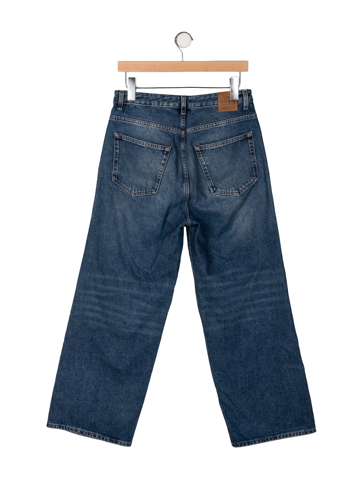 TOTEME Flare Fit Denim Wide Leg Jeans