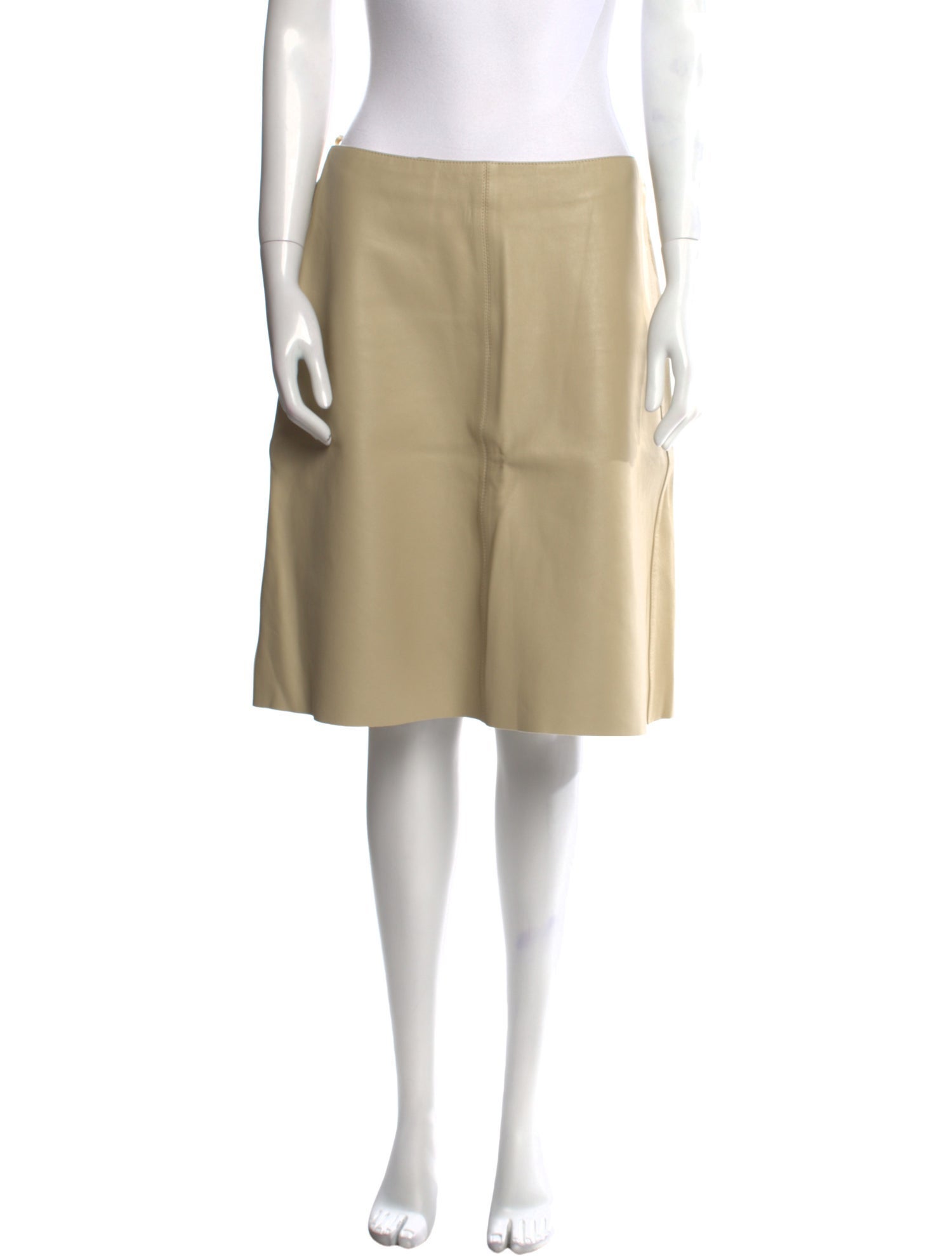 TOTEME Lamb Leather Knee-Length Skirt