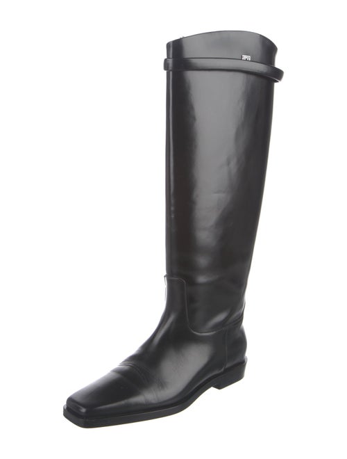 TOTEME Leather Leather Trim Embellishment Riding Boots