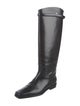 TOTEME Leather Leather Trim Embellishment Riding Boots