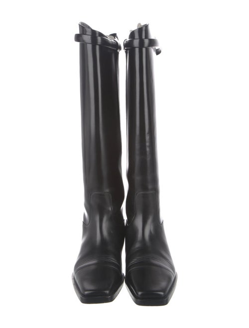 TOTEME Leather Leather Trim Embellishment Riding Boots