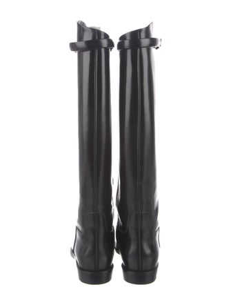 TOTEME Leather Leather Trim Embellishment Riding Boots