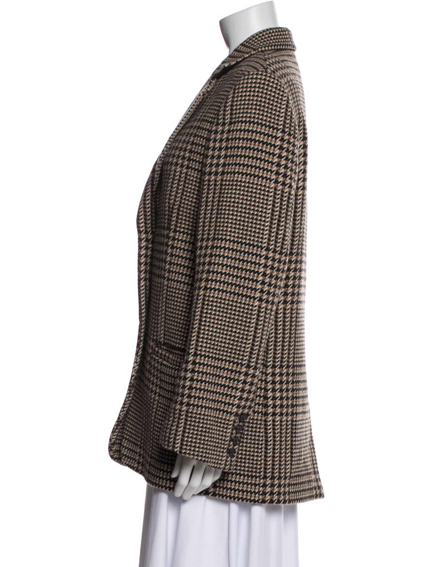 TOTEME Wool Plaid Print Blazer