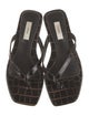 TOTEME Embossed Leather Flip Flops