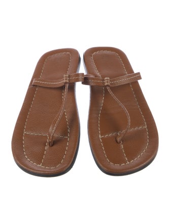 TOTEME Leather T-Strap Sandals