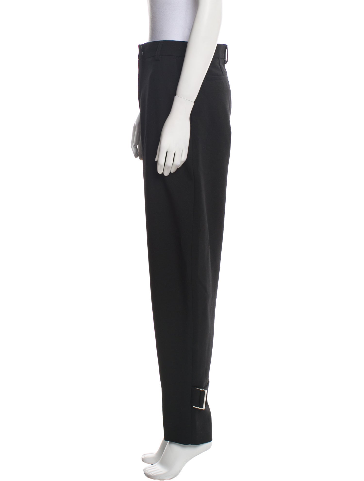 TOTEME Buckled Slouch Trousers Straight Leg Pants