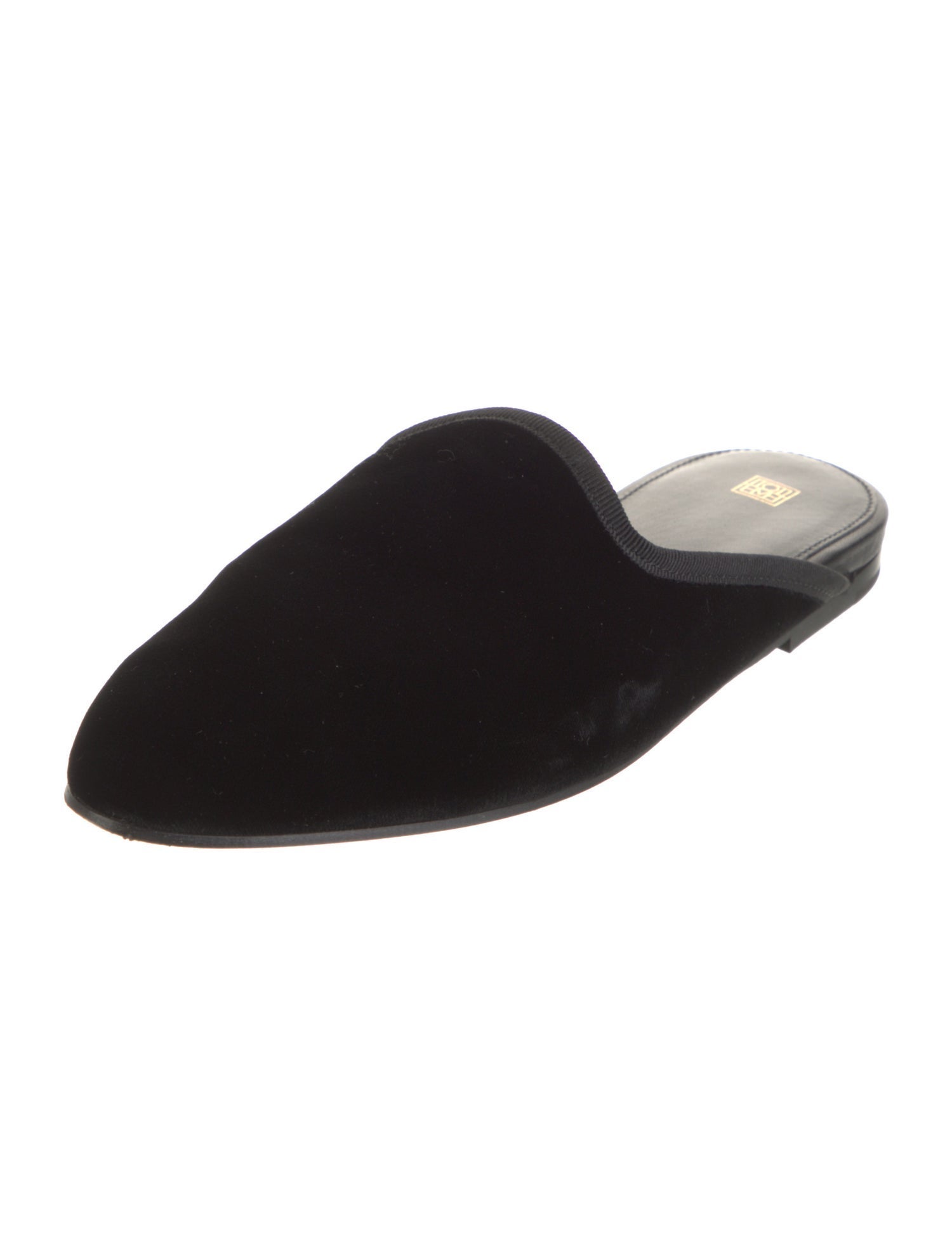 TOTEME Velvet Grosgrain Trim Mules