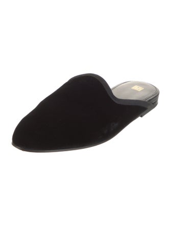 TOTEME Velvet Grosgrain Trim Mules