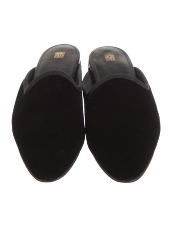 TOTEME Velvet Grosgrain Trim Mules