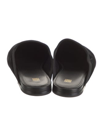TOTEME Velvet Grosgrain Trim Mules