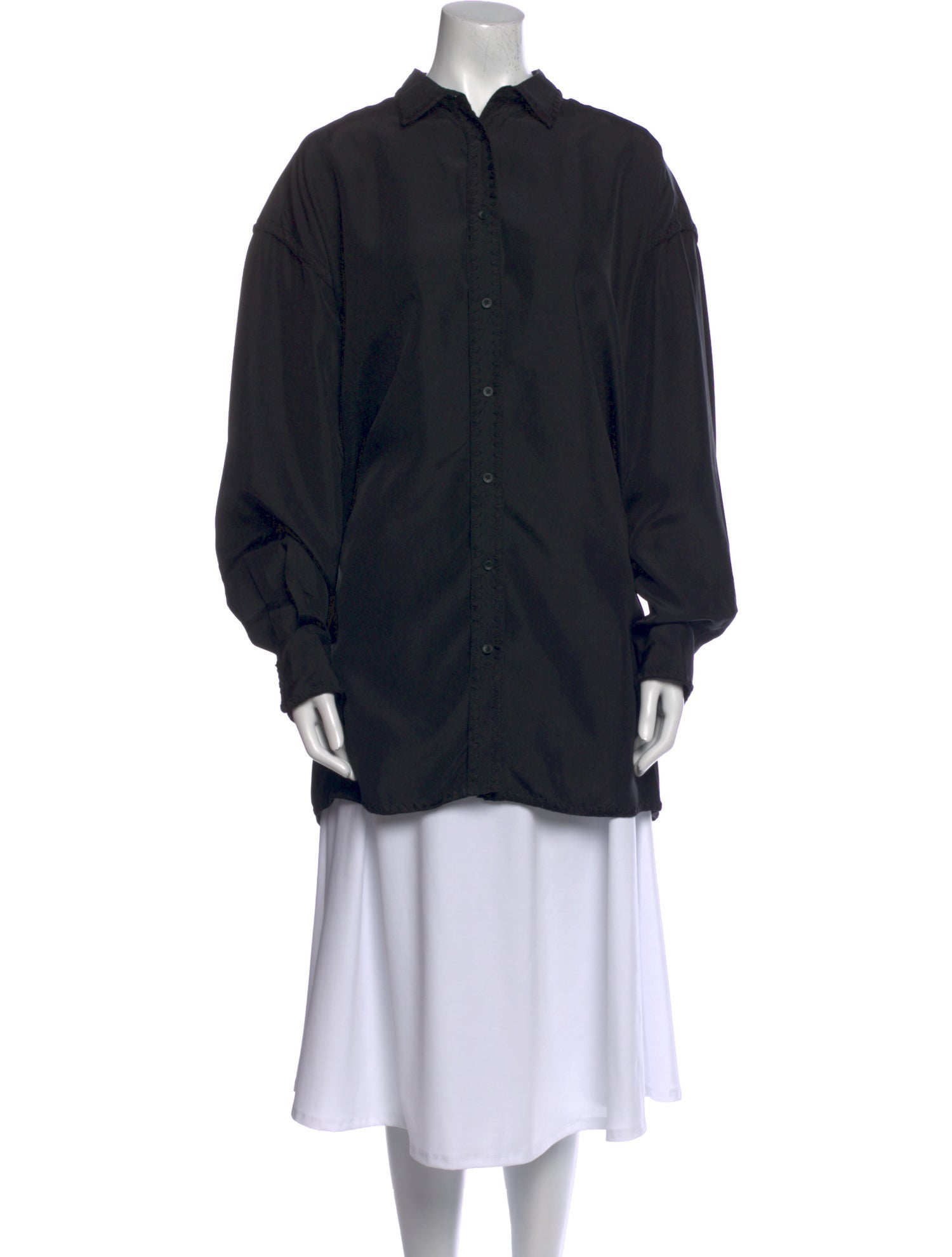 TOTEME Silk Long Sleeve Sweatshirt