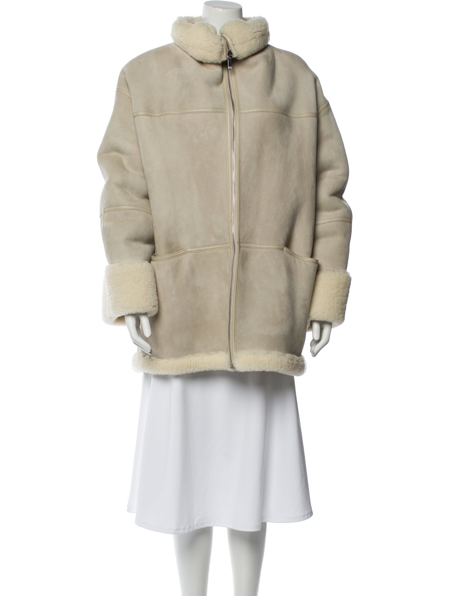 TOTEME Shearling Fur Coat