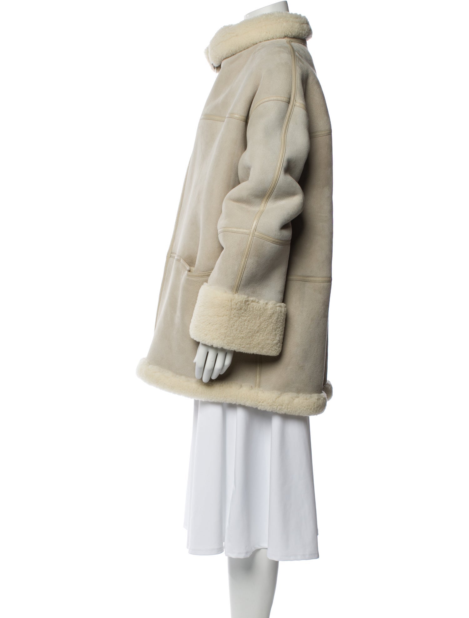 TOTEME Shearling Fur Coat