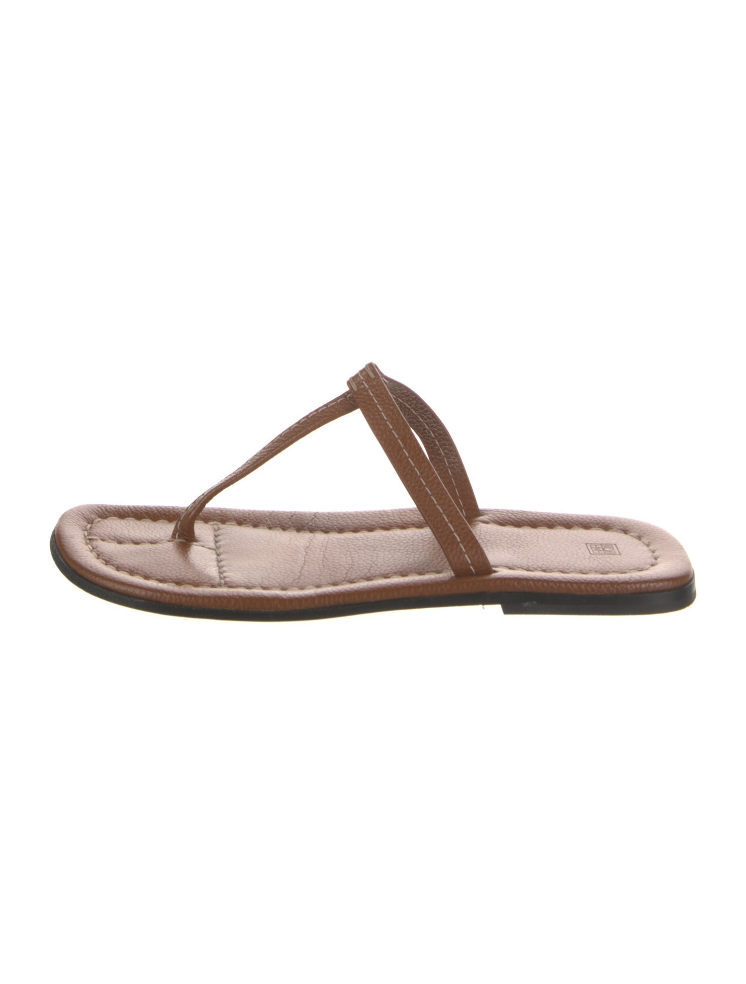 TOTEME Leather T-Strap Sandals