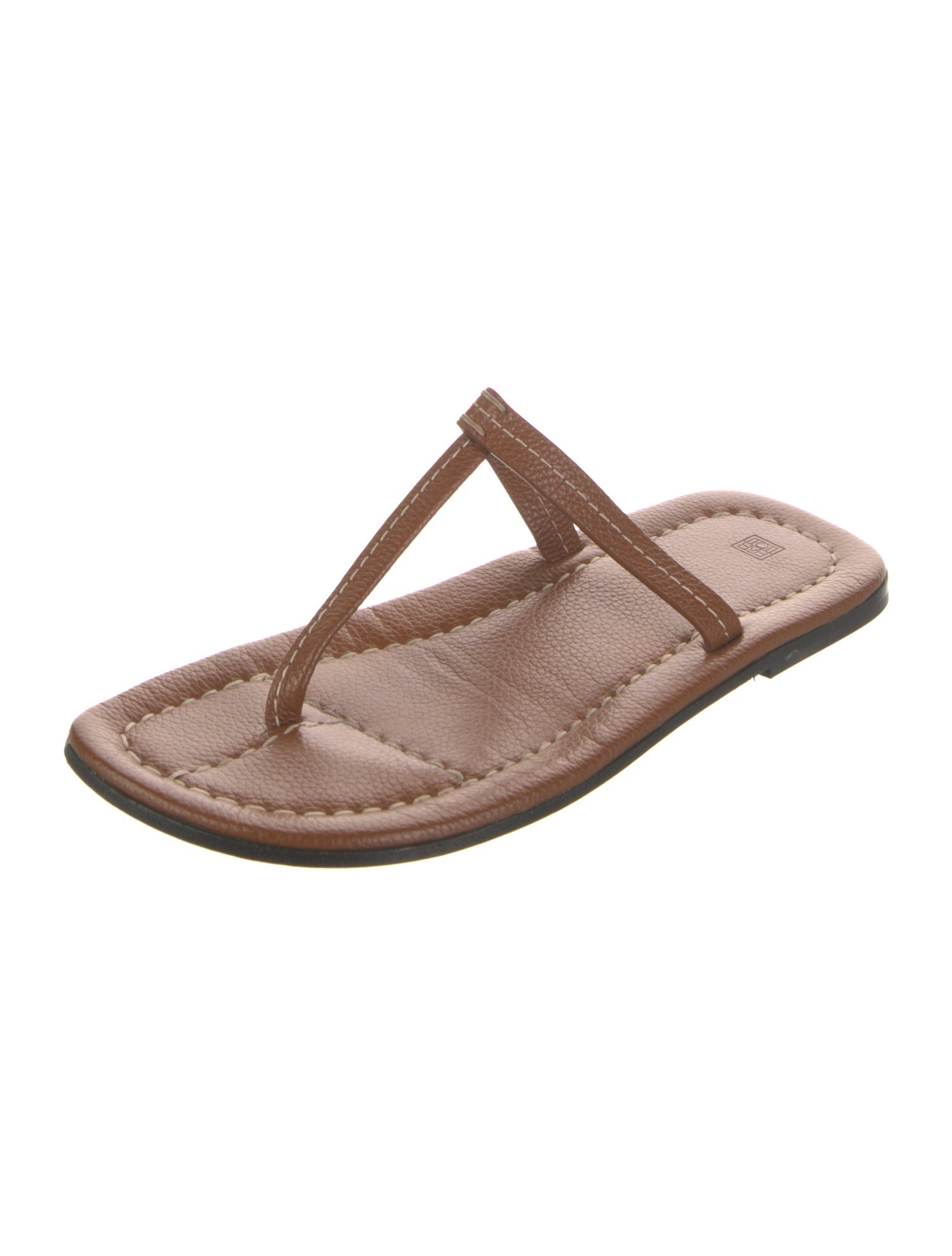 TOTEME Leather T-Strap Sandals