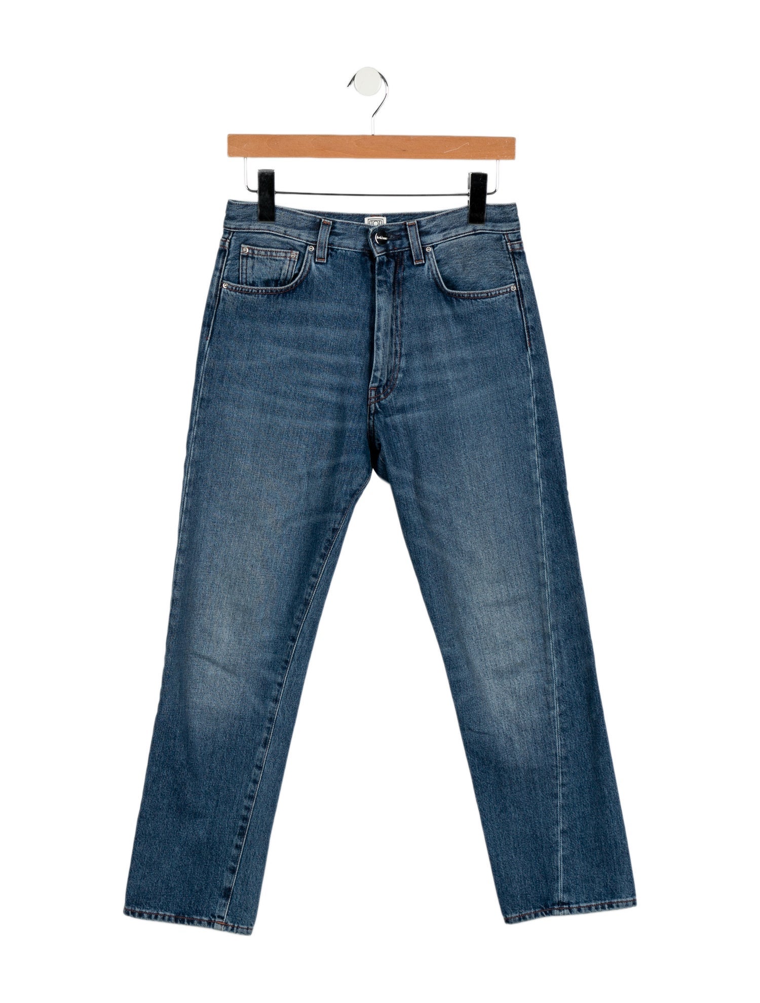 TOTEME Mid-Rise Straight Leg Jeans