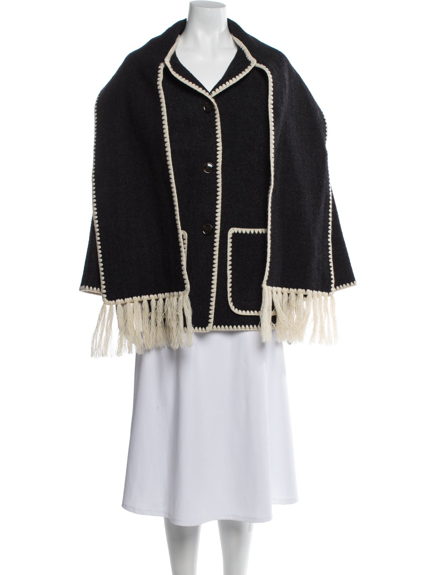 TOTEME Embroidered Scarf Jacket Wool Jacket