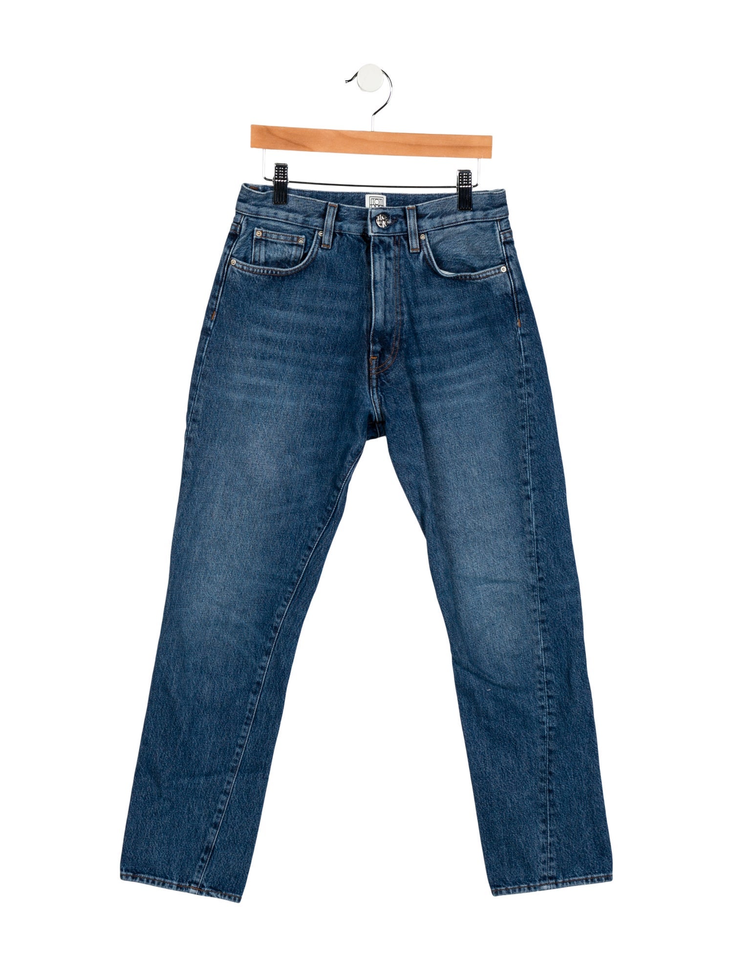 TOTEME Mid-Rise Straight Leg Jeans